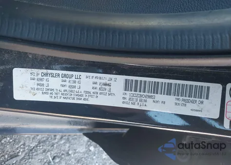 2012 Dodge Avenger Sxt z USA, uszkodzony, nr VIN 1C3CDZCB0CN290853